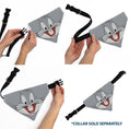 Load image into Gallery viewer, Pet Bandana - LOONEY TUNES Bugs Bunny Face Close-Up Gray