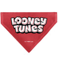 Load image into Gallery viewer, Pet Bandana - Bugs Bunny and Lola Bunny I EAR YOU LOVE ME Pose Hearts and Title Logo Reds