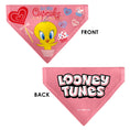 Load image into Gallery viewer, Pet Bandana - Tweety Bird BE MY CUPCAKE Sweets Pose and Title Logo Pink