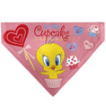 Load image into Gallery viewer, Pet Bandana - Tweety Bird BE MY CUPCAKE Sweets Pose and Title Logo Pink