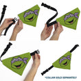 Load image into Gallery viewer, Pet Bandana - Ninja Turtles Donatello Face and Turtle Shell Character Close-Up Green