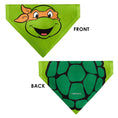 Load image into Gallery viewer, Pet Bandana - Ninja Turtles Michaelangelo Face and Turtle Shell Character Close-Up Green