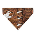 Load image into Gallery viewer, Pet Bandana - COCOA PEBBLES Fred Flintstone and Barney Rubble Cereal Box Print and Vivid Cereal Brown