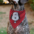 Load image into Gallery viewer, Pet Bandana - Peanuts Snoopy Face and Profile Pose Reds