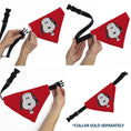 Load image into Gallery viewer, Pet Bandana - Peanuts Snoopy Face and Profile Pose Reds