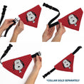 Load image into Gallery viewer, Pet Bandana - Peanuts Snoopy Face and Profile Pose Reds