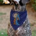 Load image into Gallery viewer, Pet Bandana - Peanuts Astronaut Linus Security Blanket Space Pose Blue