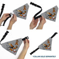Load image into Gallery viewer, Pet Bandana - Peanuts Gang Floating Astronauts Group Pose Gray