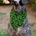 Load image into Gallery viewer, Pet Bandana - The Riddler Question Mark Logo Scattered Green/Black