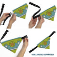 Load image into Gallery viewer, Pet Bandana - Scooby Doo THE MYSTERY MACHINE Logo Blues/Yellow/Orange