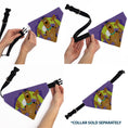 Load image into Gallery viewer, Pet Bandana - Scooby Doo Halloween Spider Web CREEPY CRAWLIES Pose Purples