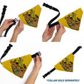 Load image into Gallery viewer, Pet Bandana - Scooby-Doo Laughing and Shaggy Screaming Pose Yellow