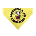 Load image into Gallery viewer, Pet Bandana - SpongeBob SquarePants NORMAL IS BORING Pose Yellows