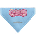 Load image into Gallery viewer, Pet Bandana - GARY the Snail Smiling Face Close-Up and Text Blue/Pinks