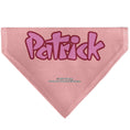 Load image into Gallery viewer, Pet Bandana - PATRICK Star Smiling Face Close-Up and Text Pinks/Reds