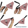 Load image into Gallery viewer, Pet Bandana - PATRICK Star Smiling Face Close-Up and Text Pinks/Reds