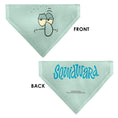 Load image into Gallery viewer, Pet Bandana - SQUIDWARD Frowning Face Close-Up and Text Blues