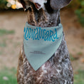 Load image into Gallery viewer, Pet Bandana - SQUIDWARD Frowning Face Close-Up and Text Blues