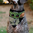 Load image into Gallery viewer, Pet Bandana - Star Wars Grogu Baby Yoda Smiling Impression Painting Black