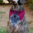 Load image into Gallery viewer, Pet Bandana - Star Wars R2-D2 Text and Pop Art Pose Red/Black/Blue