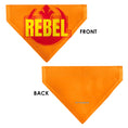 Load image into Gallery viewer, Pet Bandana - Star Wars REBEL Text and Rebel Alliance Insignia Orange/Red/Yellow