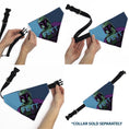 Load image into Gallery viewer, Pet Bandana - Star Wars FETT Text and Boba Fett Pop Art Pose Blues