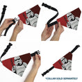 Load image into Gallery viewer, Pet Bandana - Star Wars TROOPER Text and Stormtrooper Pop Art Pose Reds/Black
