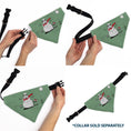 Load image into Gallery viewer, Pet Bandana - Star Wars Holiday Grogu Baby Yoga Santa Claus Scenes