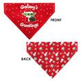 Load image into Gallery viewer, Pet Bandana - Star Wars Holiday Grogu Baby Yoga GALAXY GREETING'S Pose and Icons Red