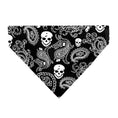 Load image into Gallery viewer, Pet Bandana - Bandana/Skulls Black/White