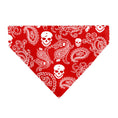 Load image into Gallery viewer, Pet Bandana - Bandana/Skulls Red/White