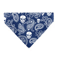 Load image into Gallery viewer, Pet Bandana - Bandana/Skulls Royal/White