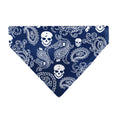 Load image into Gallery viewer, Pet Bandana - Bandana/Skulls Royal/White