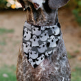 Load image into Gallery viewer, Pet Bandana - Ghosts Scattered Black/White