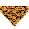 Load image into Gallery viewer, Pet Bandana - Jack-o'-Lantern Collage Black