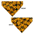 Load image into Gallery viewer, Pet Bandana - Jack-o'-Lantern Collage Black