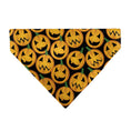 Load image into Gallery viewer, Pet Bandana - Jack-o'-Lantern Collage Black