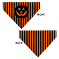 Load image into Gallery viewer, Pet Bandana - Jack-o'-Lantern Pumpkin Stripe Orange/Black