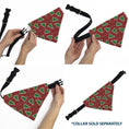 Load image into Gallery viewer, Pet Bandana - Christmas Trees/Stars Red/White/Green