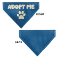 Load image into Gallery viewer, Pet Bandana - ADOPT ME Text and Paw Black/Lavender/Ivory