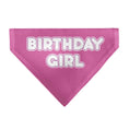 Load image into Gallery viewer, Pet Bandana - BIRTHDAY GIRL Text Pinks/White