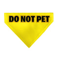 Load image into Gallery viewer, Pet Bandana - DO NOT PET Warning Yellows/Black