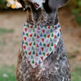 Load image into Gallery viewer, Pet Bandana - Holiday Decorated Christmas Trees Collage White/Multi Color