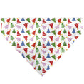 Load image into Gallery viewer, Pet Bandana - Holiday Decorated Christmas Trees Collage White/Multi Color