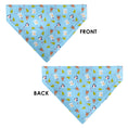 Load image into Gallery viewer, Pet Bandana - Holiday Winter Animals and Christmas Trees Collage Baby Blue