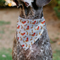 Load image into Gallery viewer, Pet Bandana - Holiday Santa Reindeers and Sleigh Collage White