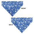 Load image into Gallery viewer, Pet Bandana - Hanukkah Holiday Symbols Blue/White