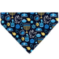 Load image into Gallery viewer, Pet Bandana - Hanukkah Holiday Symbols Black/Blues/Yellow