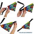 Load image into Gallery viewer, Pet Bandana - LOVE IS LOVE BD Tie Dye/White