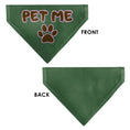 Load image into Gallery viewer, Pet Bandana - PET ME Text and Paw Olive/Pinks/Brown